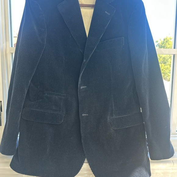 Brunello Cucinelli Dark Blue Corduroy Blazer - Picture 1 of 8